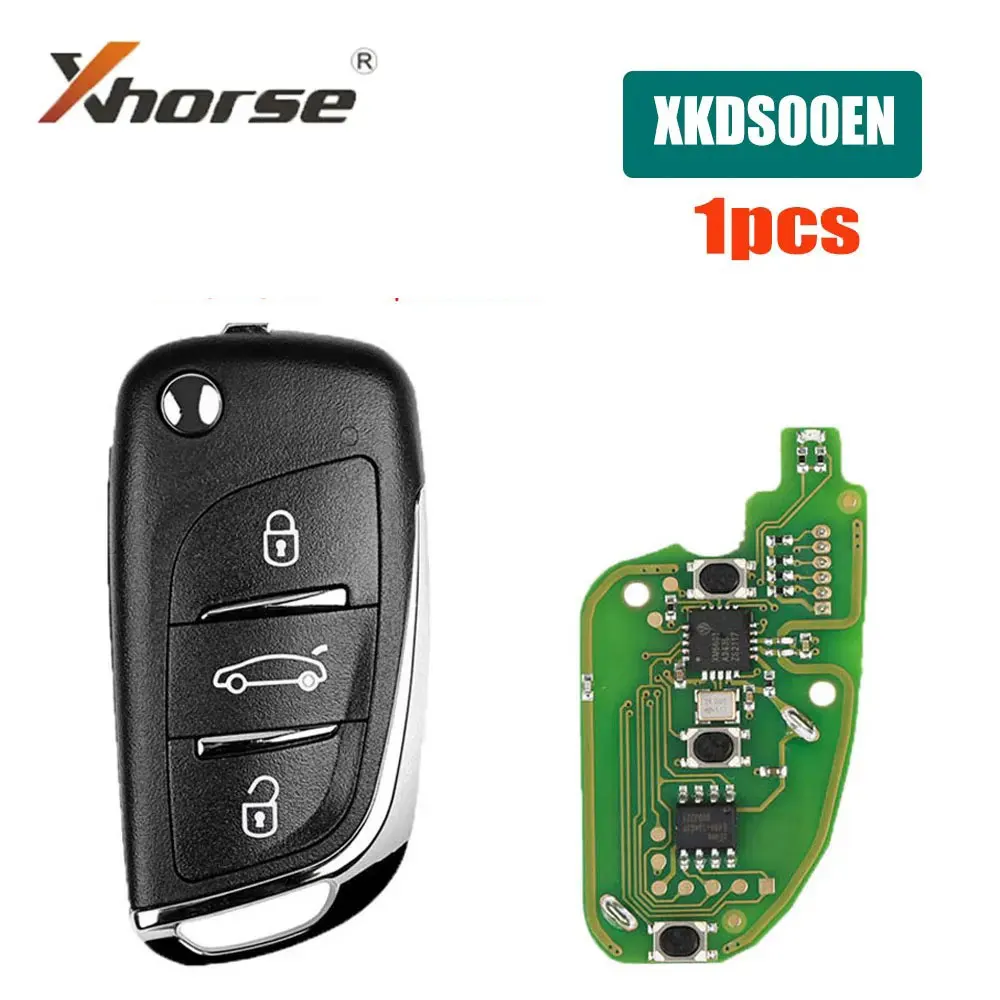 1 Pz Xhorse Xkds00En Chiave A Distanza Per Auto 3 Pulsanti Vvdi2 Chiavi Per Auto A Distanza Per Chiave A Distanza Volkswagen Ds Per Vvdi2/Vvdi Mini Ke
