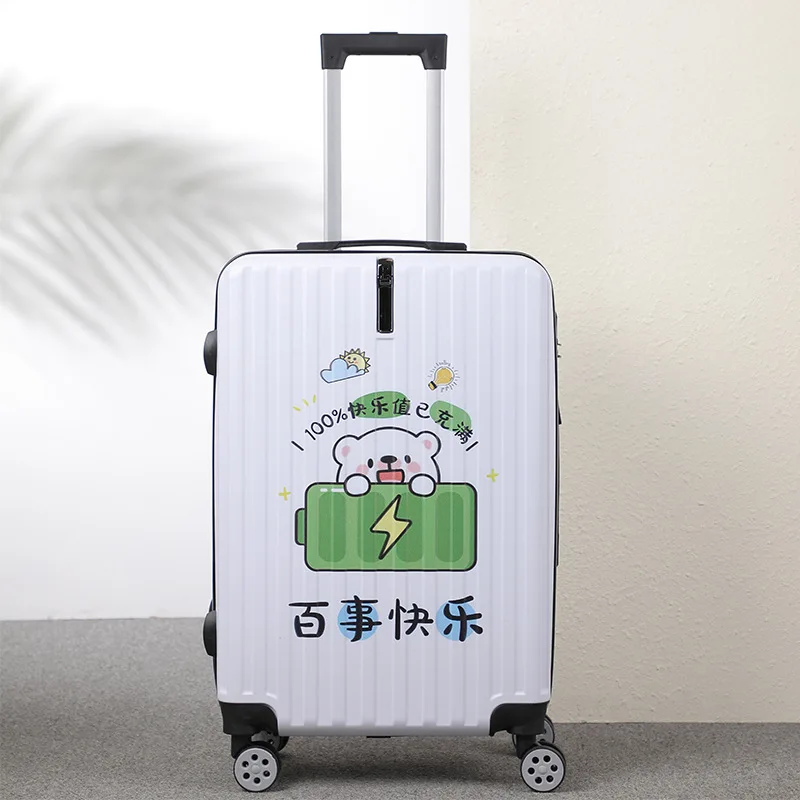 Cartoon Lady Rolling Bagaglio Valigia Imbarco Valigia Da Viaggio Valigia Spinner Trolley Studente Valigia Valigia Con Ruote