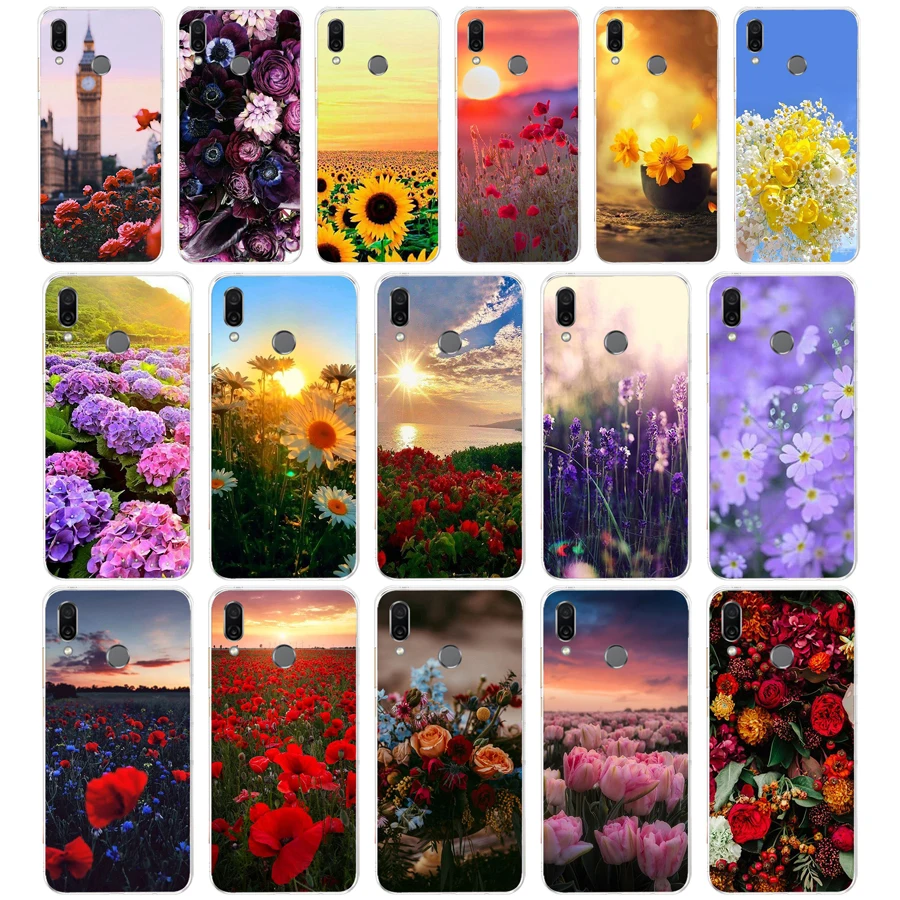 279Fg Red Poppies Cornflowers Gift Custodia Morbida In Silicone Tpu Cover Per Huawei Honor 8 Lite 8X 8S 9X