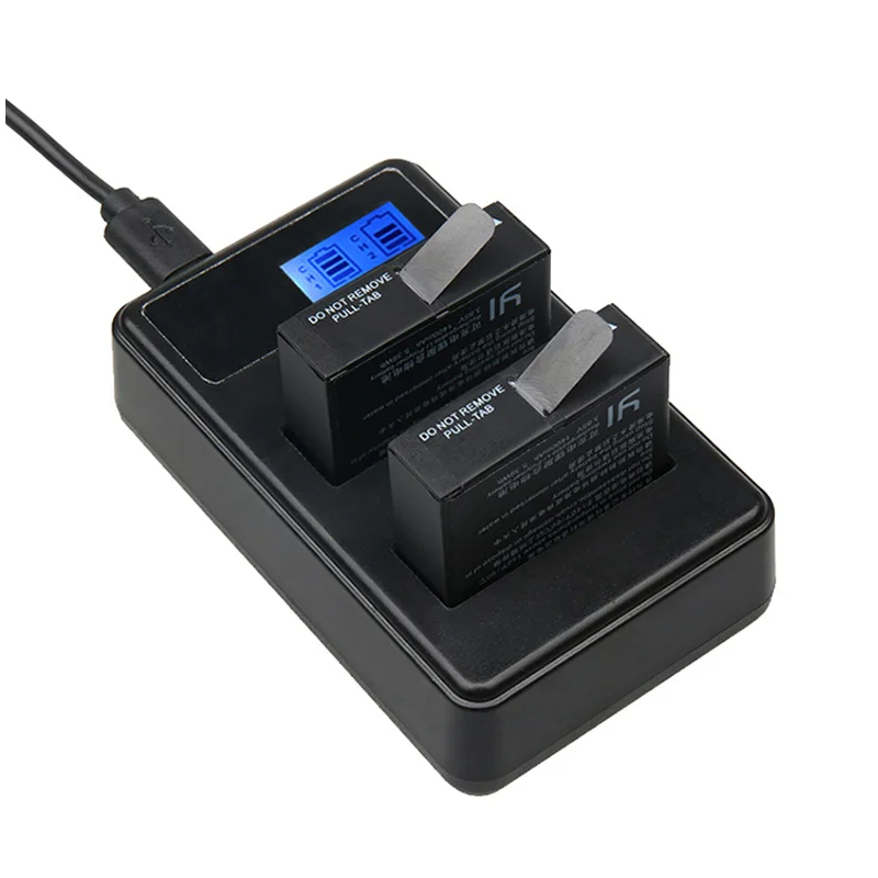 Batterie 1400Mah Per Xiaomi Yi 2 4K Yi Plus + Lcd Usb Dual Charger Per Xiaoyi Lite Xiaomi Yi Ii 4K Action Camera Accessori