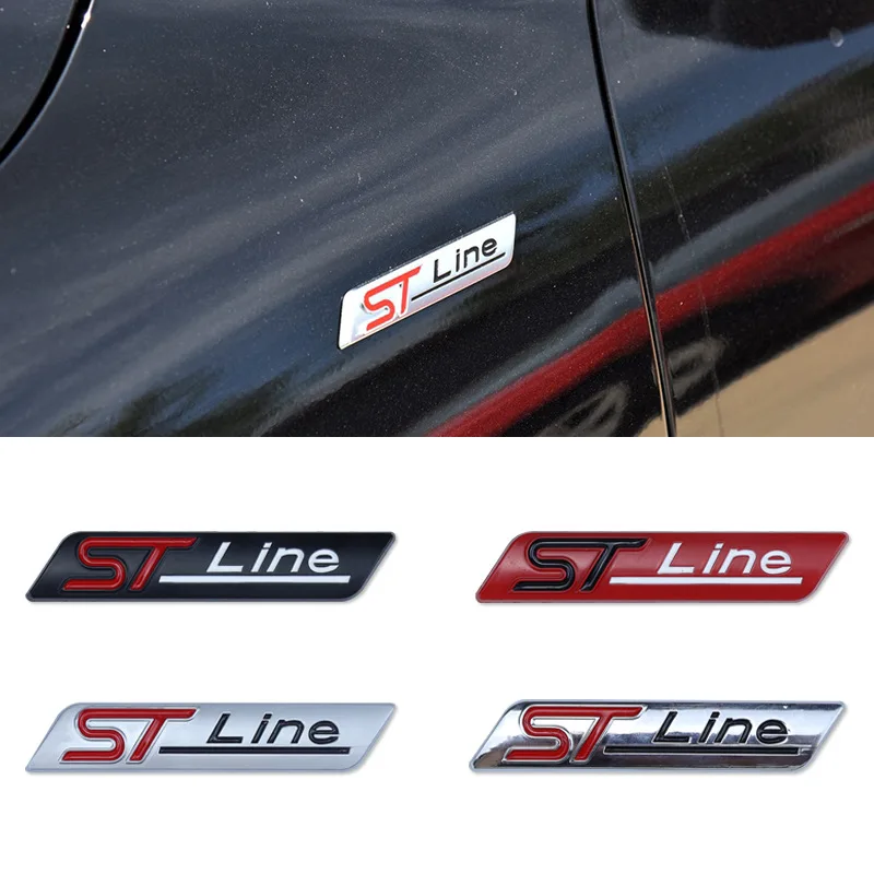 Auto Modificato Stline Leaf Plate Label Side Body Fender Stickers Per Ford Focus 2 3 Mondeo Kuga Mk4 Fiesta Mk3 St-Line Accessori