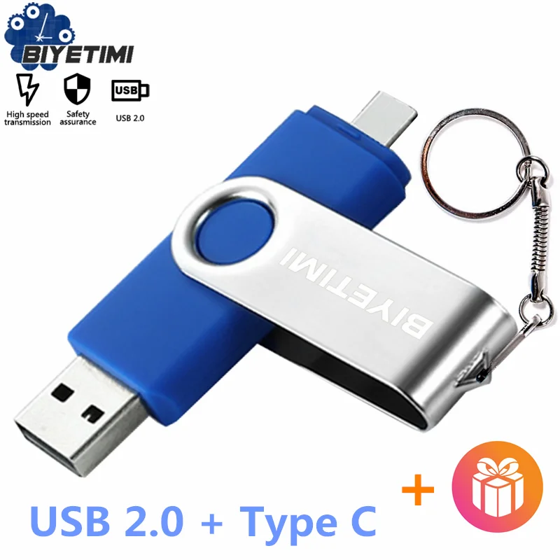 Biyetimi Type C Usb Flash Drive 128Gb Otg 2.0 64Gb Pen Drive 32Gb Capacità Reale Usb Milwauos6