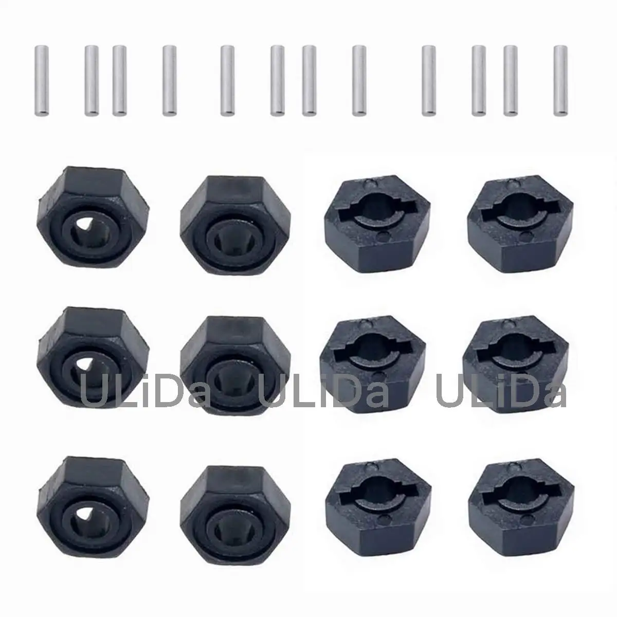12Pcs  Hsp 02100 Wheel Hex 12Mm Drive With Pins Thickness 6Mm  For 94122 94123 Hpi Tamiya Rc Car