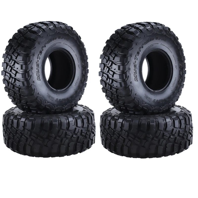 4 Pz 120Mm 2.2 Mud Grappler Gomma Pneumatici Ruota Pneumatici Per 1/10 Rc Crawler Traxxas Trx4 Trx6 Axial Scx10 90046 Wraith