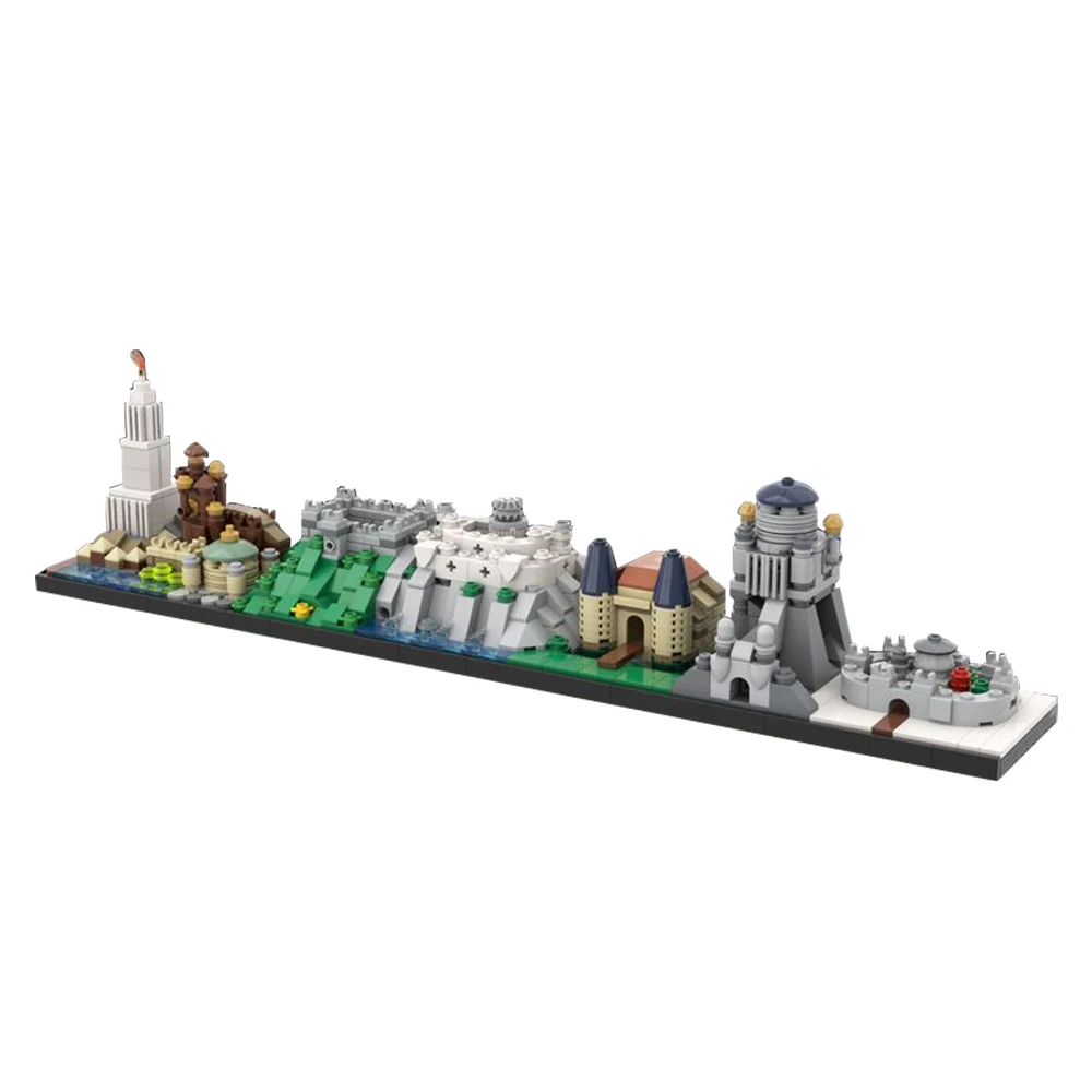 Gobricks Moc Game Of Thrones Westeros Skyline Bricks City Game Of Thrones Skyline Building Blocks Giocattoli Per Regalo Per Bambini