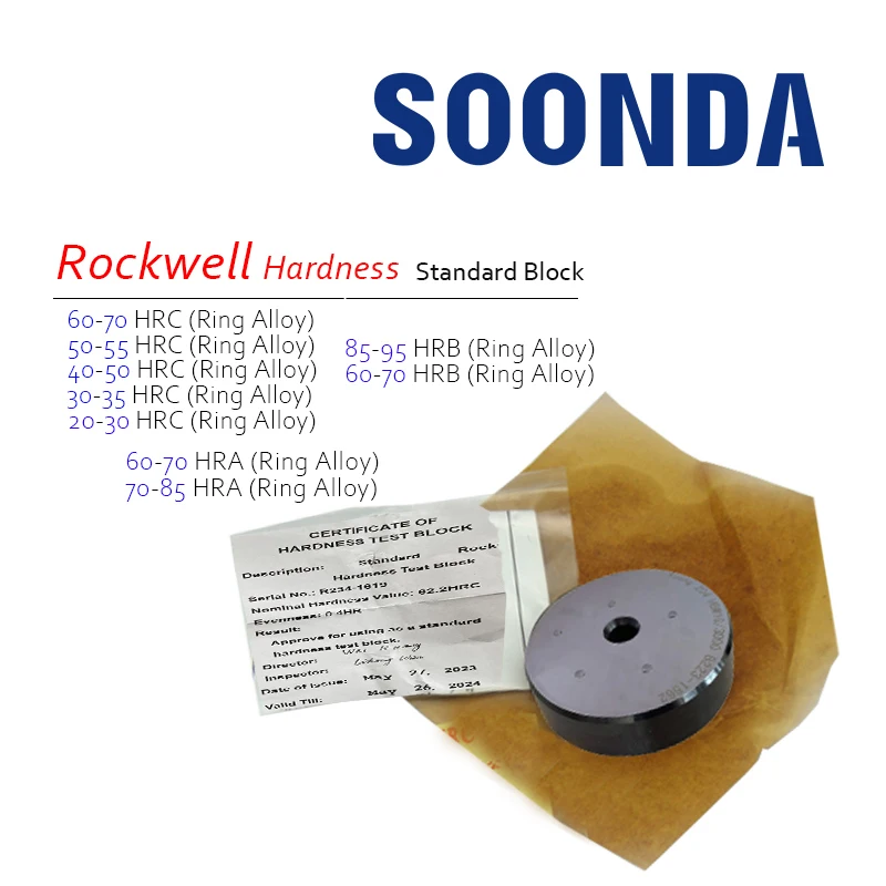 Durometro Rockwell 20-95 Hrc Hra Hrb Blocco Di Durezza Blocco Di Calibrazione Della Durezza Rockwell Tester Standard Per Blocchi Di Durezza Rockwell