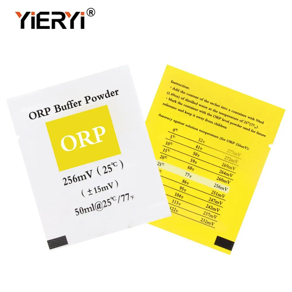 Yieryi1/3/5/10 Pz Orp Calibrazione Polvere Tampone Polvere Orp Tester Soluzione Di Calibrazione Liquido Di Calibrazione Redox