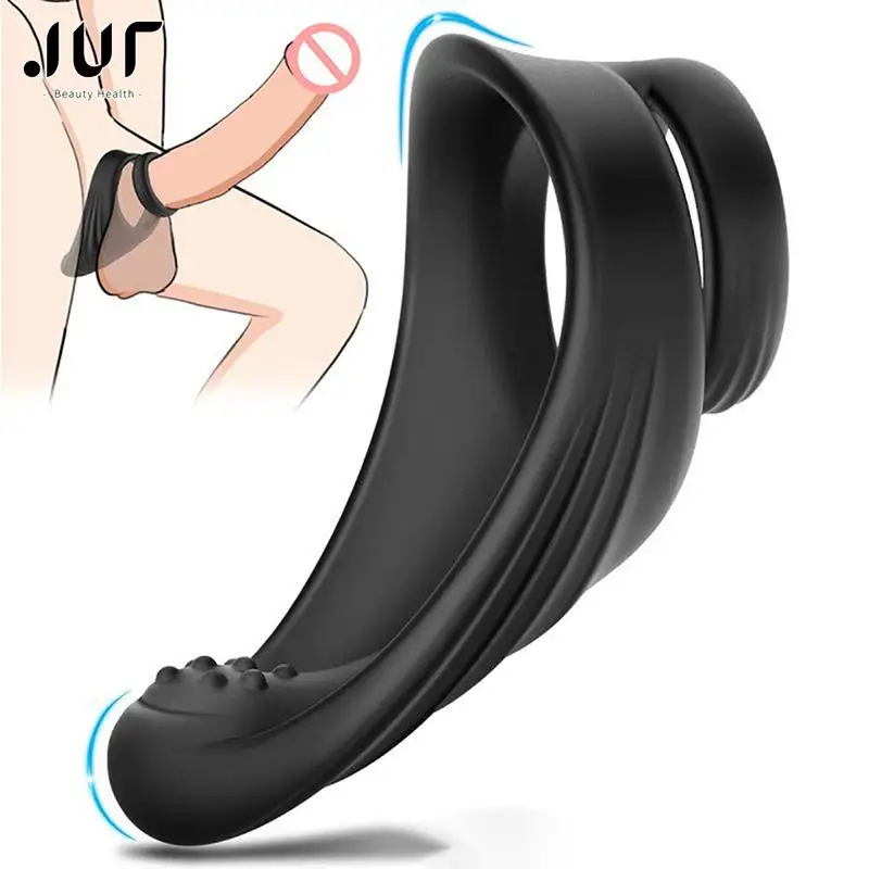 1Pc Anello Del Pene Ritardare L'Eiaculazione Sesso Per Adulti Per Gli Uomini Giocattolo Del Sesso Masturbatore Maschile Anello Del Cazzo In Silicone M