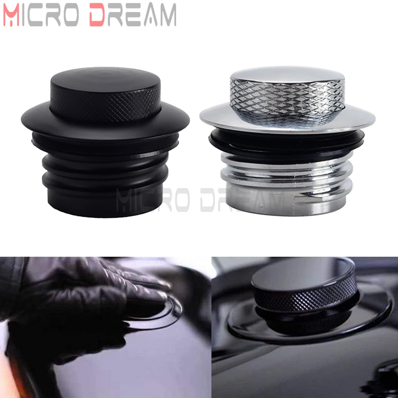 Motorcycle Pop-Up Gas Cap Fuel Tanks Cover Screw-In Oil Tank Cover For Harley Touring Glide Electra Glide Ultra Classic Limited
