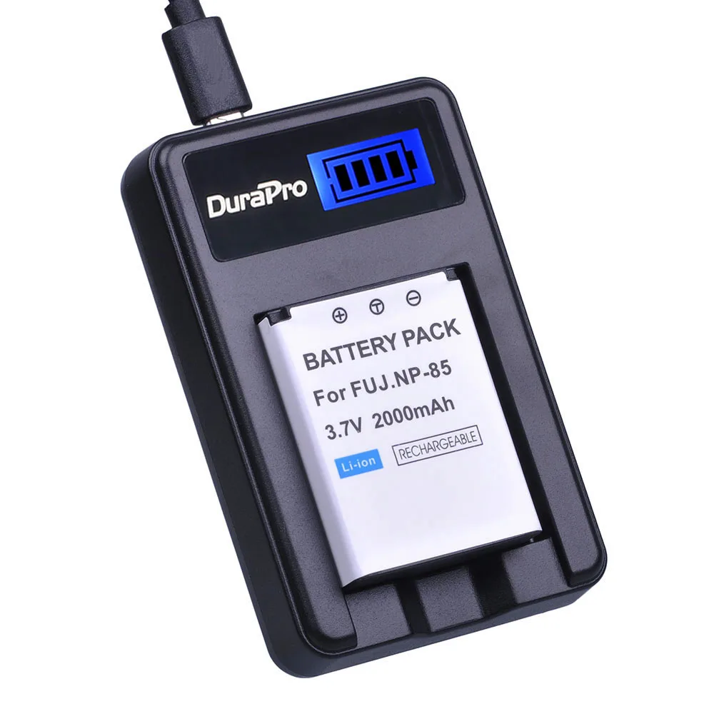 1Pc 2000Mah Np-85 Np 85 Ricaricabile Batterie Per Foto/Videocamera + Lcd Usb Caricabatterie Per Fujifilm Np-85 Bc-85 Bc-85A Finepix S1 Finepix Sl2