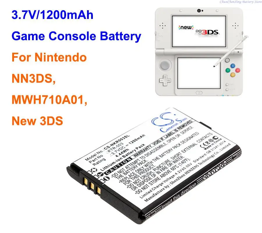 Batteria Per Console Di Gioco Cameron Sino 1200Mah Ktr-003 Per Nintendo Nn3Ds, Muslimb, New 3Ds