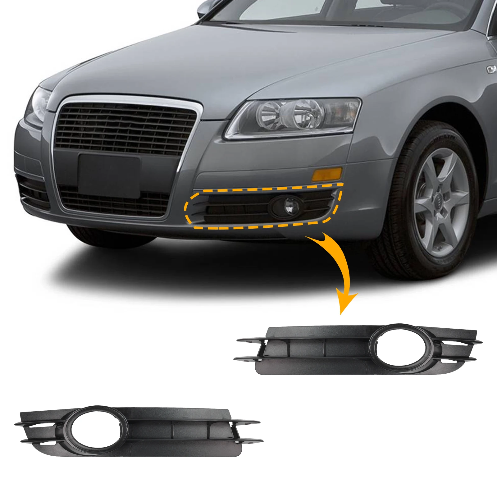 Fendinebbia Copertura Della Griglia Cornice Paralume Per Audi A6/A6 Accessori Quattro 2005 2006 2007 2008 Muslimah