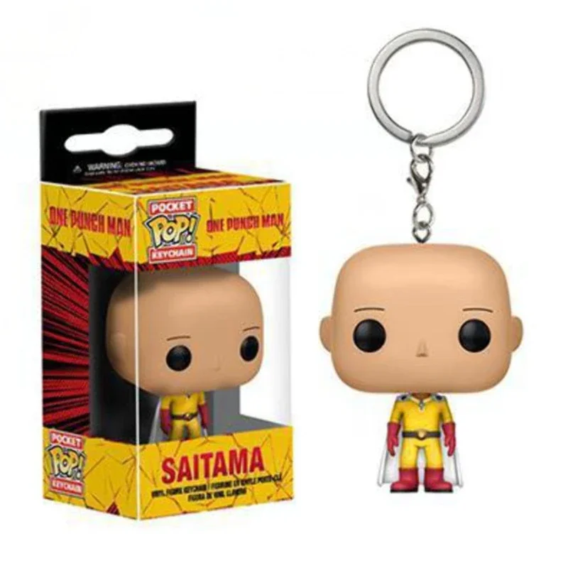 Funko Anime One Punch-Man Saitama Pocket Pop Portachiavi Action Figure Toys Collection Saitama Portachiavi Modello Regalo Di Compleanno