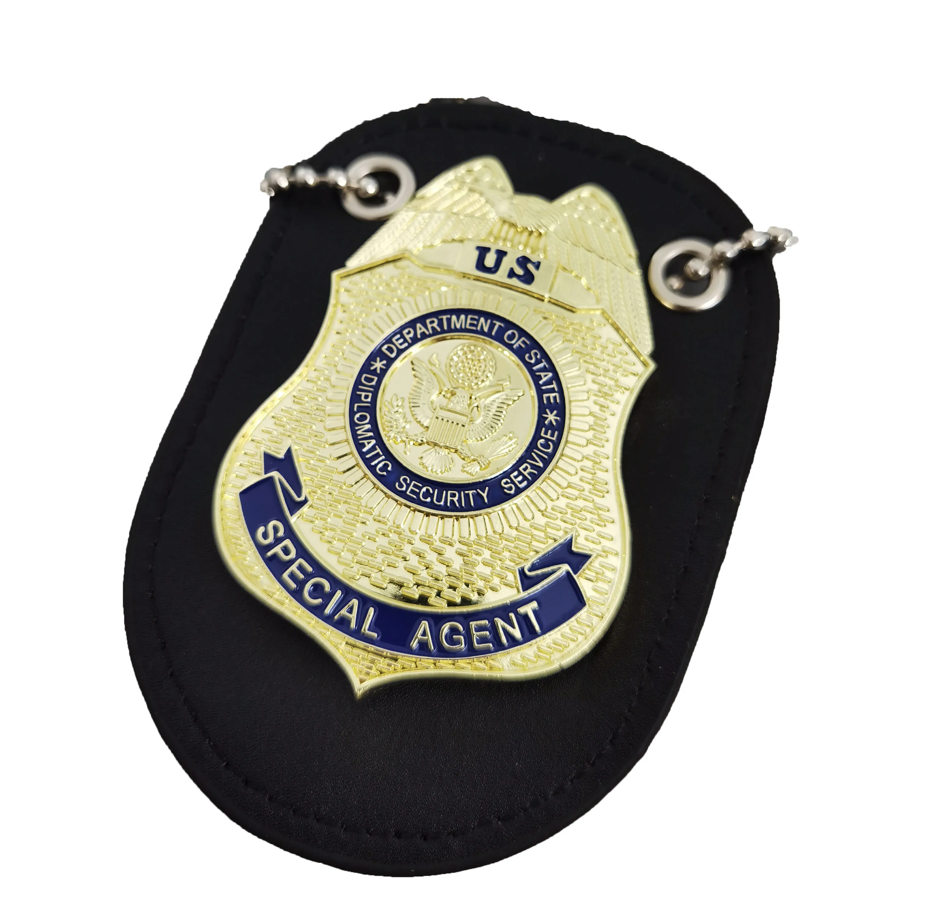 Fast & Furious 5 Special Agent Officer Badge Porta Carte D'Identità Con Catena