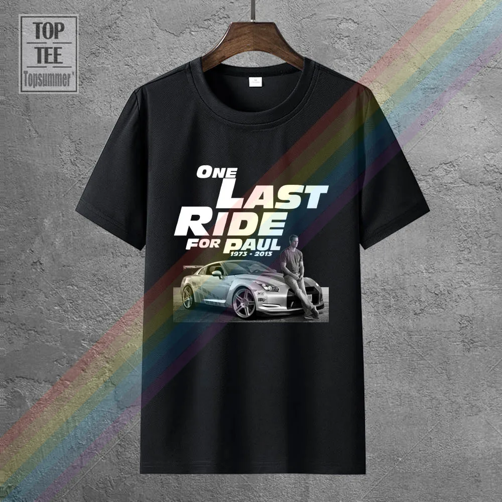 Veloce E Furious 7 One Last Ride Per Paul Walker T Shirt Uomo Design T Shirt Us Standard Plus Size S-3Xl Factory Outlet All'Ingrosso