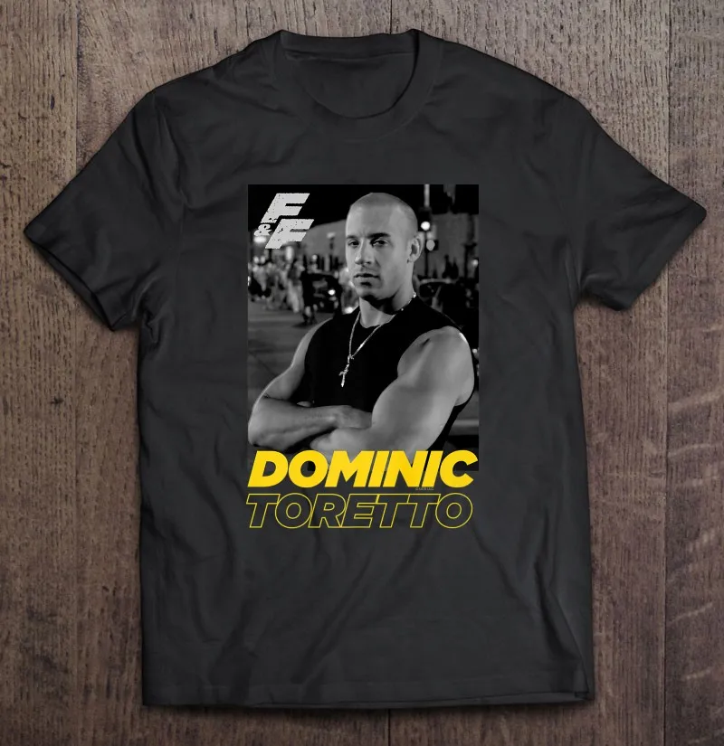 Fast Furious Dominic Toretto Portrait Logo Premium Men T-Shirt Camicetta T Shirt Uomo Magliette Grafiche Nere Essential