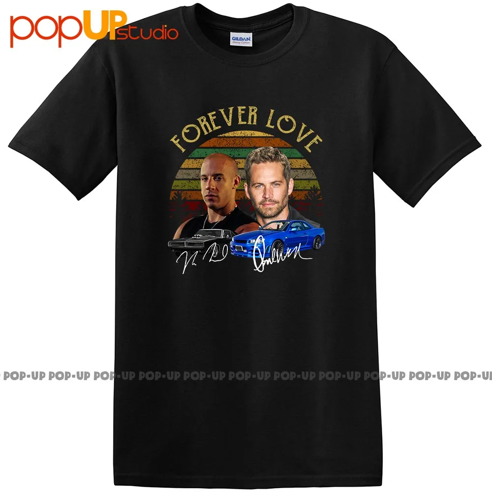 Forever Love Dominic Toretto E Brian Oconner T-Shirt Veloce E Furious Shirt