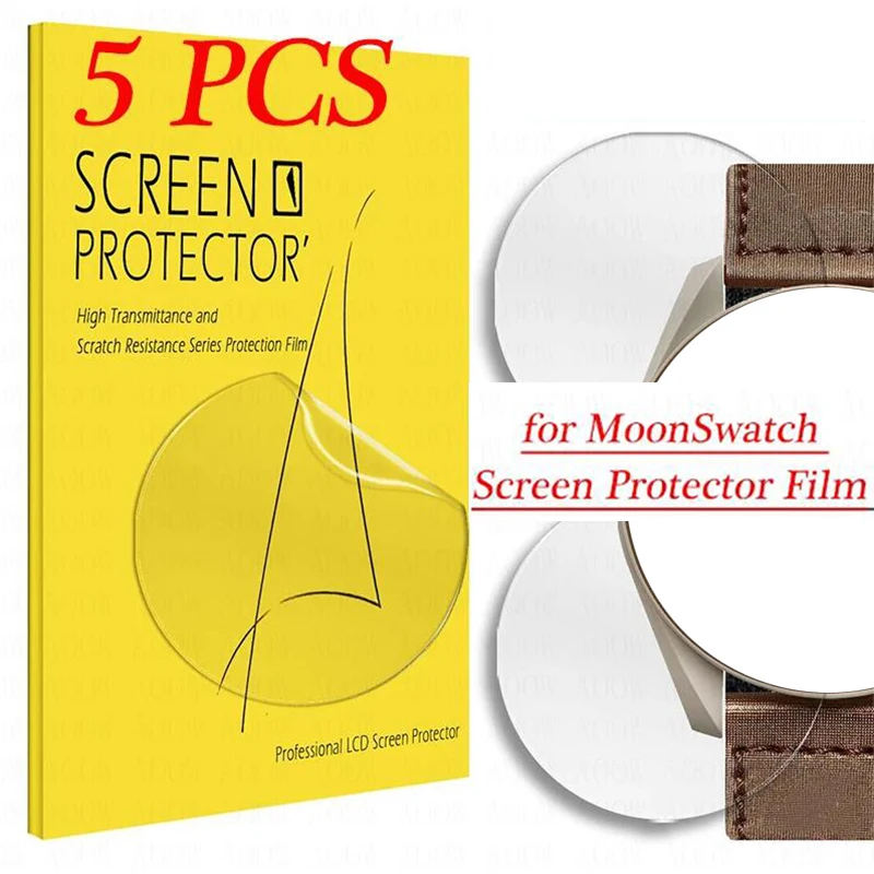 5Pcs Schermo Protettivo Per Omega X Swatch Joint Moonswatch Watch Band Soft Clear Hd Full Cover Tpu Hydrogel Film Not Glass