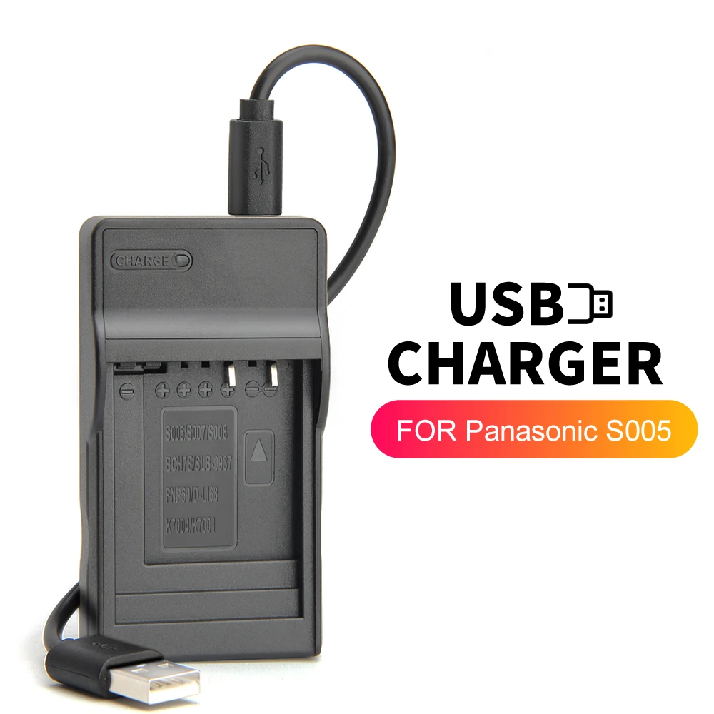 Zhenfa Usb Caricabatteria Per Panasonic Dmc-Fs5 Dmc-Fx37 Dmc-Fs20 Dmc-Fx30 Dmc-Fx33 Dmc-Fx35 Sdr-Sw28