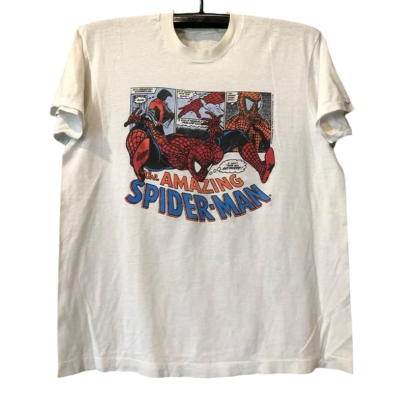 Marvel Anime Spider-Man Creative Surround Street Fashion Trend Personalità Hip-Hop Maschile E Femminile Confortevole A Maniche Corte