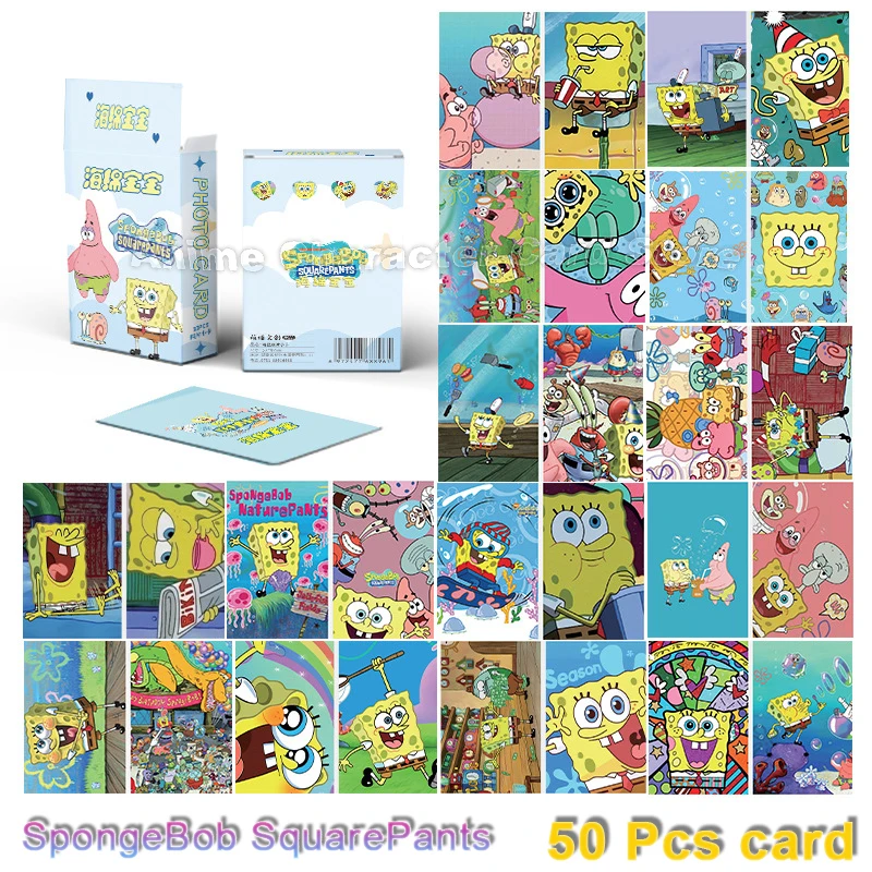 Lomo Cards Anime Spongebob Squarepants Crayon Shin-Chan Post Card Photogcards Hobby Game Collection Giocattoli Per Bambini Regali