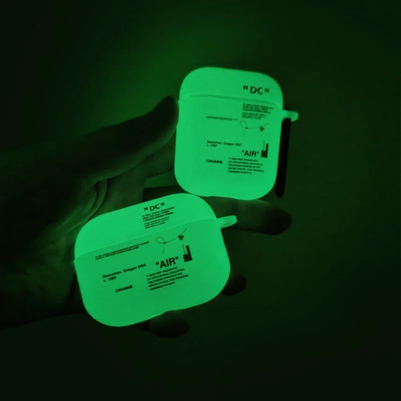 Night Glow Airpods Pro Case Hot Off Sports Brand White Label Cover Custodia Luminosa Per Auricolari Per Apple Airpods Pro 2Nd Gen 1 2 3