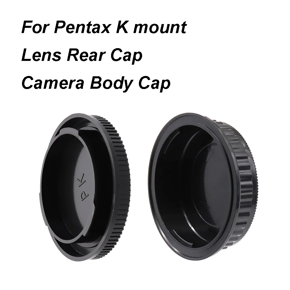 Per Pentax K Mount Lens Tappo Posteriore/Cappuccio Corpo Della Fotocamera Set Copriobiettivo In Plastica Nera Pk Per Pentax K1 K5 K10 K20 Ecc.