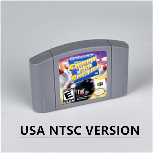 Brunswick Circuit Pro Bowling Per Retro Cartuccia Di Gioco A 64 Bit Versione Usa Ntsc Formatchidren Gift Gaming