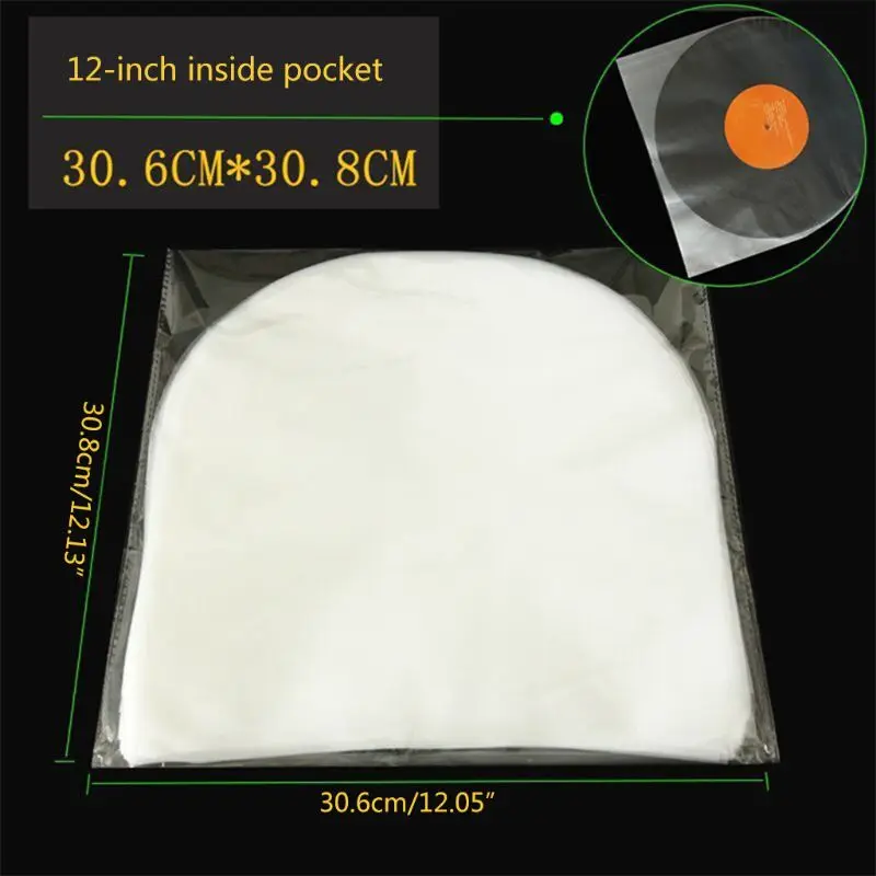 50Pcs 12 \ "Clear Vinyl Record Protect Er Lp Record Bags Maniche Antistatiche Per Dischi