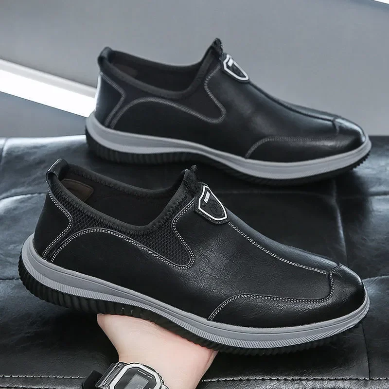 Scarpe Zapatillas Per Uomo Sneakers Uomo Autunno Nuova Scarpa Casual In Pelle Comfort Scarpa Da Guida Suola Morbida Scarpa Antinfortunistica Da Lavoro