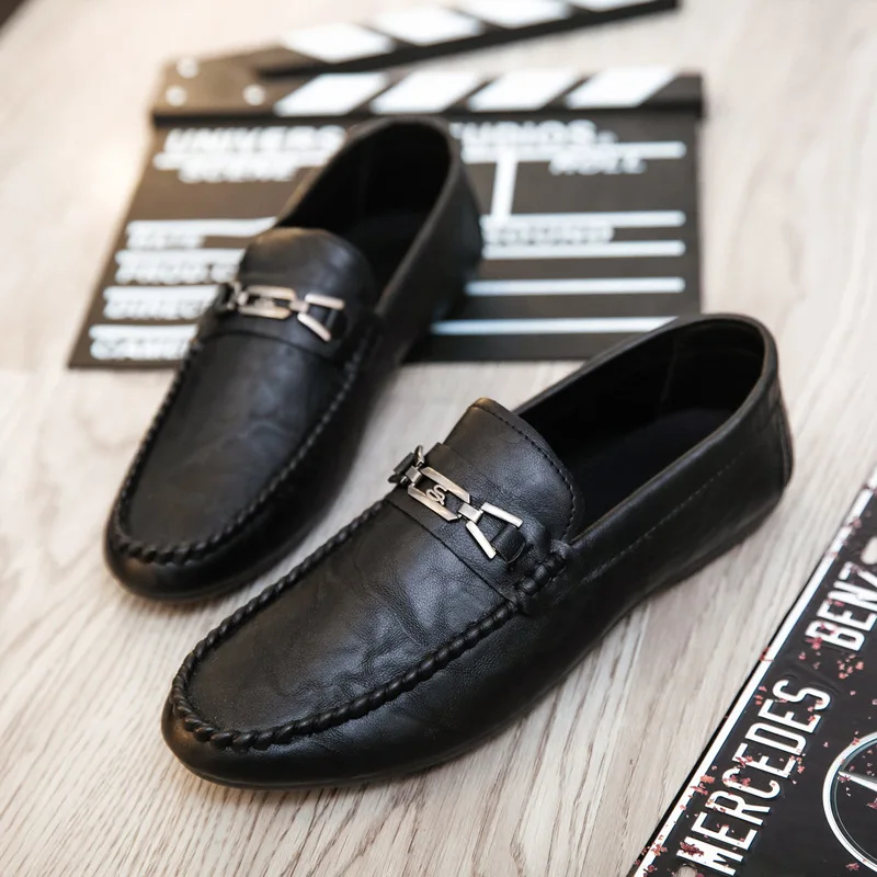 Scarpe Nere Estive Scarpe Casual Leggere Antiscivolo Guida Zapatos De Hombre Abiti Formali Mocassini Da Uomo