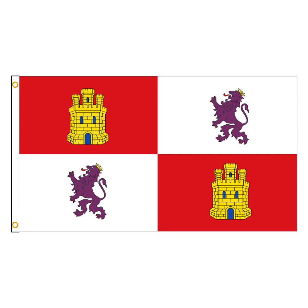 3X5Uno 90X150Cm Spagna Bandiera Spagnolo Castile Leon