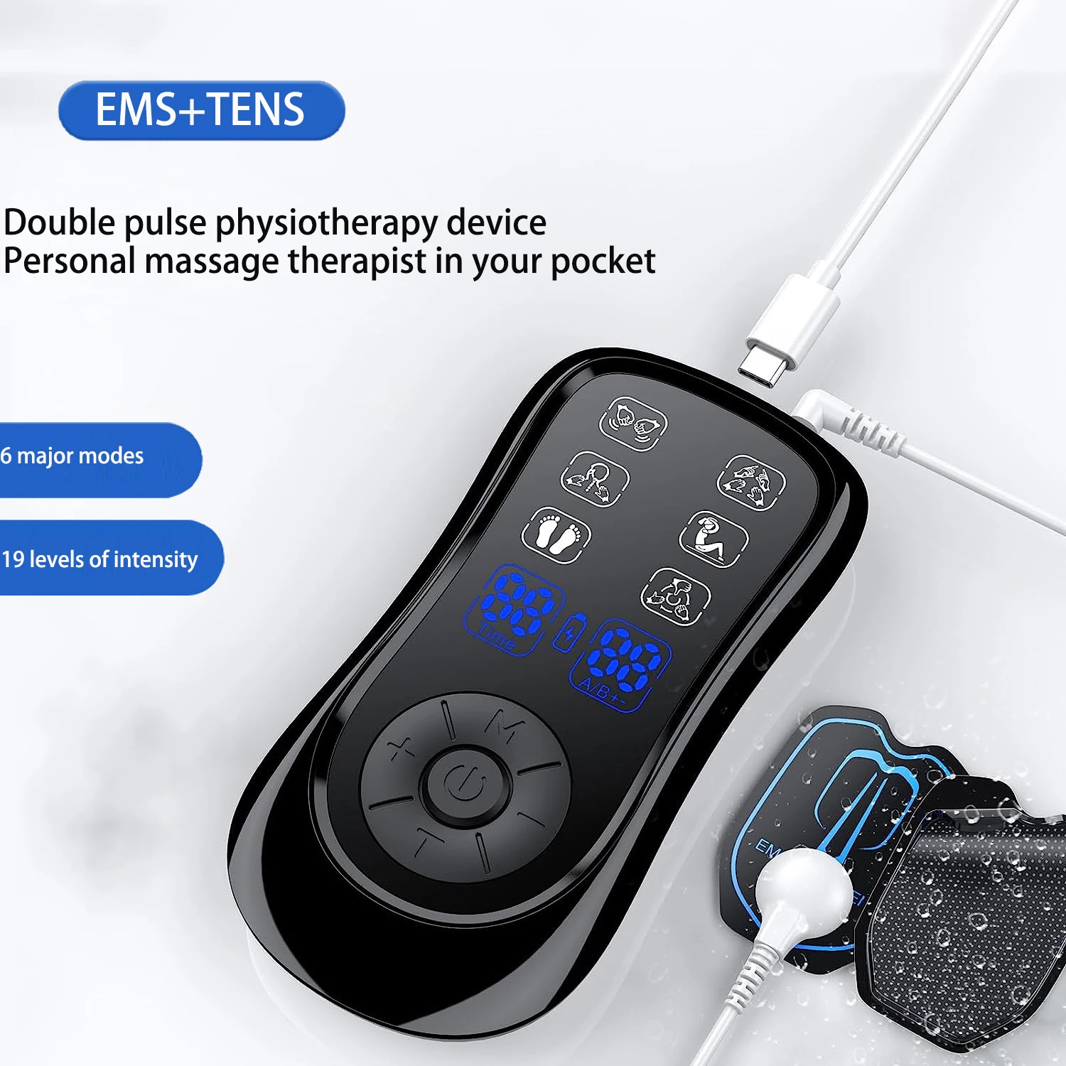 Ems Eletric Professional Muscle Stimulation Fisioterapia Tens Unit Machines Pulse Impulse Mini Full Body Massager 6 Modalità