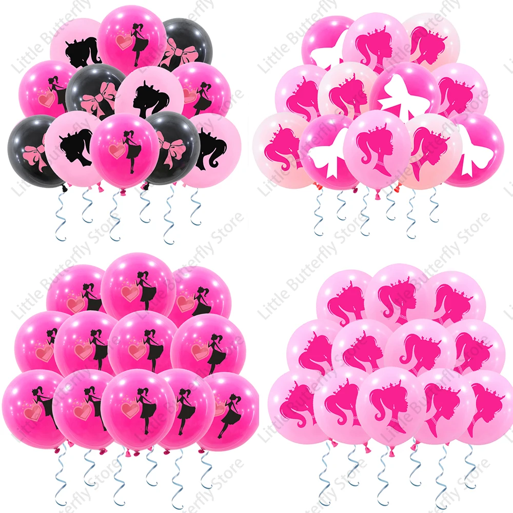 Disney Barbies Palloncini Per Feste A Tema Palloncino In Lattice Da 12 Pollici Baby Shower Girl Doll Kids Princess Birthday Party Decor Toys Gifts