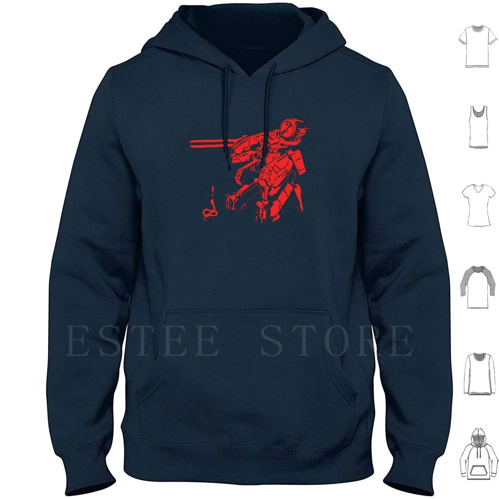Felpe Con Cappuccio Mg-Rex Manica Lunga Metal Gear Solid Rex Ray Metal Gear Solid Mech Robot Ha Disegnato Wise Mg Rex