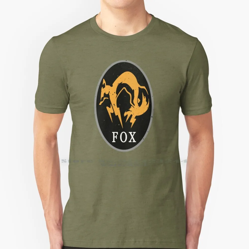 Mgs-Fox Logo T Shirt Cotton 6Xl Metal Gear Solid Mgs Solid Game Gamer Cazzuty Big Phantom Pain Eater Acid Skull Rebel Military