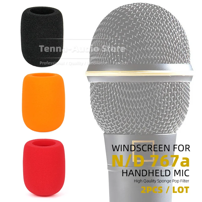 2 Pz Per Ev Electro Voice N \ D767A N \ D Nd 767A Microfono Shield Filtro Pop Parabrezza Spugna Antivento Mic Cover Schiuma Parabrezza