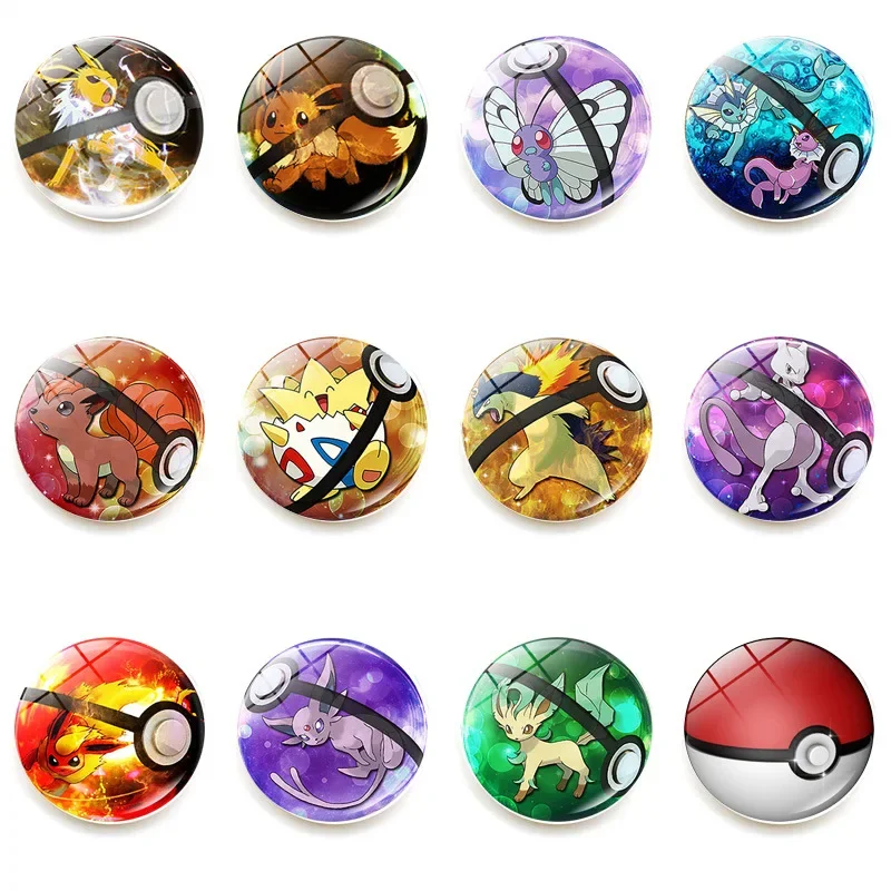Pokemon Cartoon Frigorifero Adesivi Charizard Pikachu Gengar Jigglypuff Anime Crystal Glass Magnetic Home Stickers Decorazione