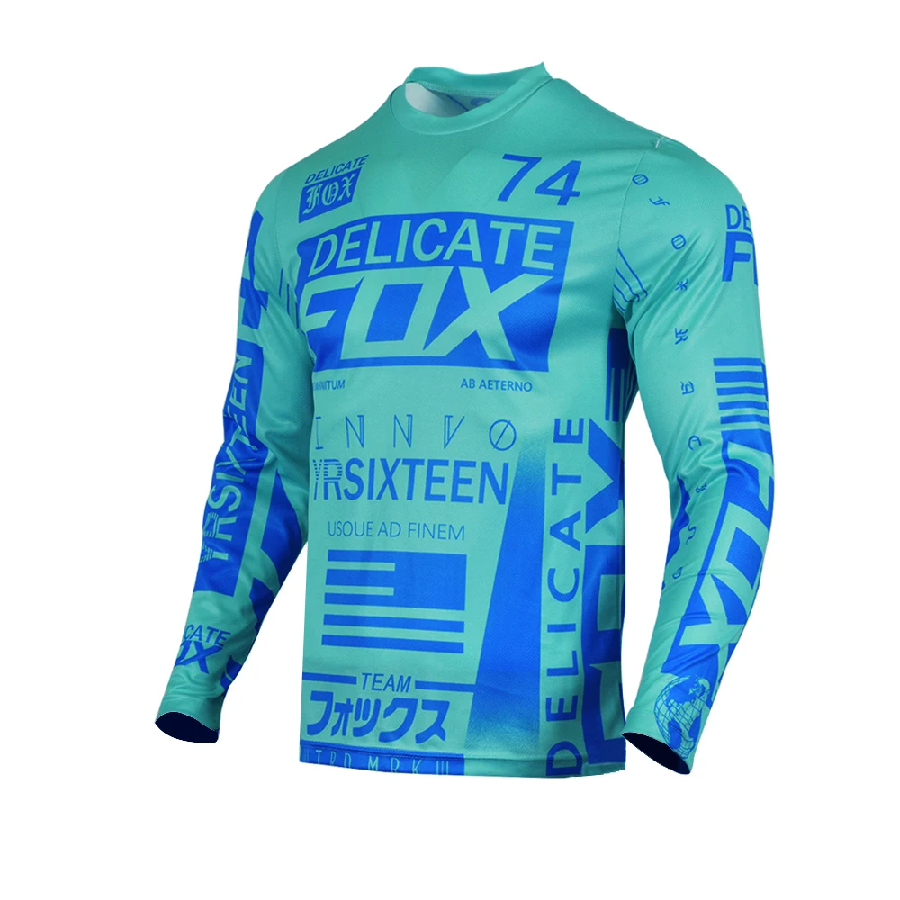 Street Moto 360 Flight Jersey Mtb Bmx Mx Dirt Bike Ciclismo Manica Lunga Mens Motor Summer Green T Shirt