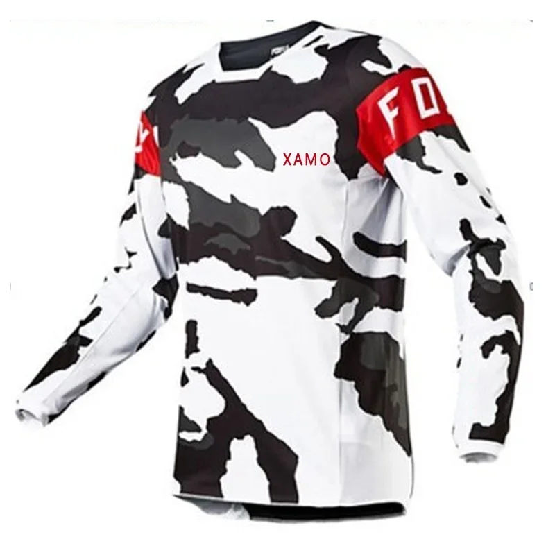 2019 Fox Xamo Riding T-Shirt Mountain Downhill Bike Tuta Da Corsa A Maniche Lunghe Dh Mtb Off-Road Moto Off-Road Bmx Jersey