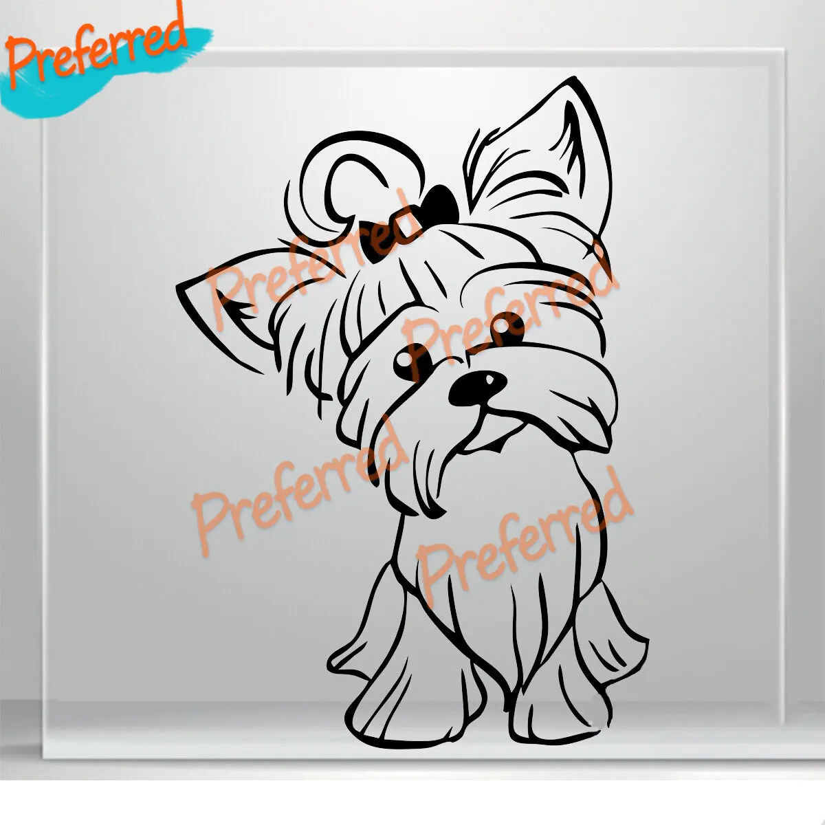 Yorkshire Terrier Pup Doggy Yorkie Decal Sticker Cute Fun Dog Car Window Vinile Window Bumper Car Sticker Fustellato