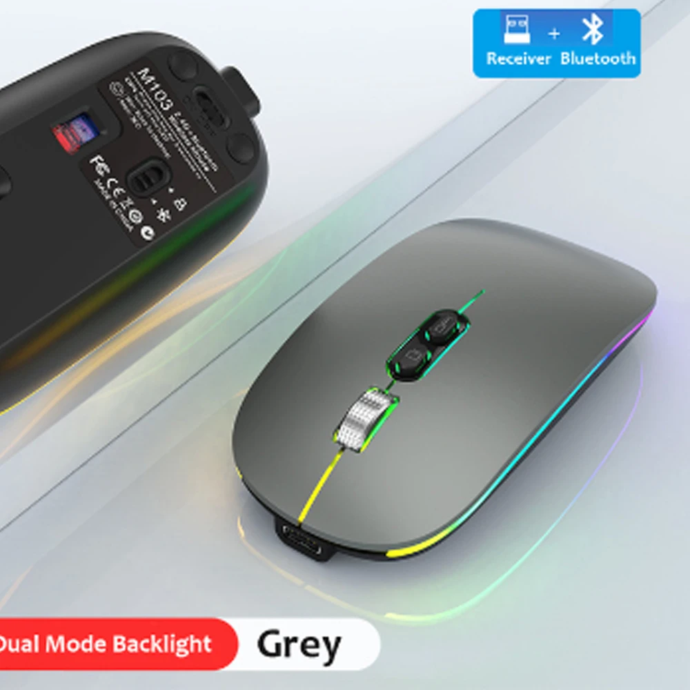 Mouse Bluetooth Per Acer Aspire E1-571 521 G 5 A515 3 A315 Nitro 5 An515 Mouse Wireless Per Pc Portatile Mouse Da Gioco Muto Ricaricabile