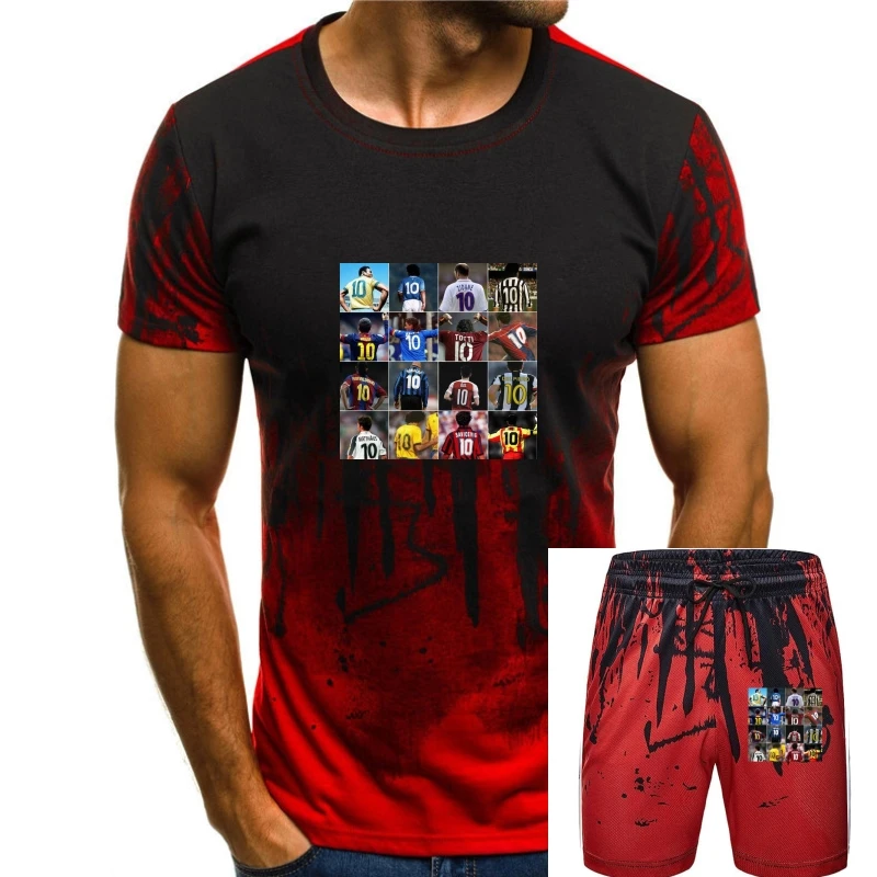 Casual Pride T Fashion Vintage Football Cool Pele' Baggio Zidane T-Shirt Maglia Maradona Uomo Unisex Totti Numeri 10