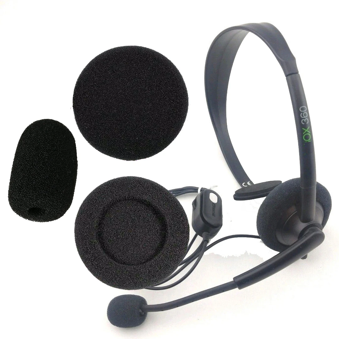 V-Mota Cuscinetti Auricolari Spugna Compatibile Con Microsoft Xbox 360 Cuffie Stereo, Xbox360 Pc Ps Xbox Cuffie Da Gioco (1 Paio)