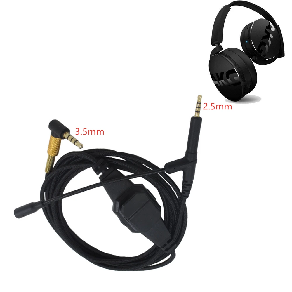 2.5Mm Per Akg Y40 Y50Bt Y55 N60Nc K545 Cuffie Da Gioco Cuffie Audio Cavo Boom Microfono V-Moda A 3.5 Computer Ps4 Xbox One Pc
