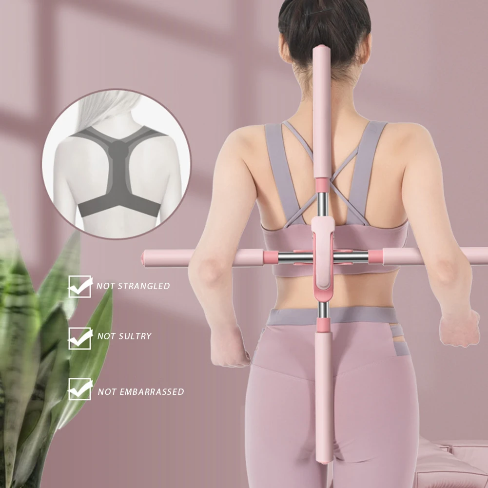 Yoga Hunchback Corrector Regolabile Beauty Back Bodybuilding Cross Open Back Standing Training Stick Palestra Home Sports Equipment