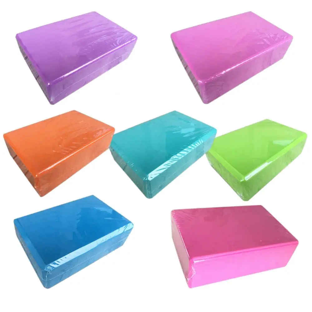 2 Pezzi Yoga Block Eva Foam Brick Stretching Aid Gym Pilates Exercise Fitness Tool Muslimah Cintura