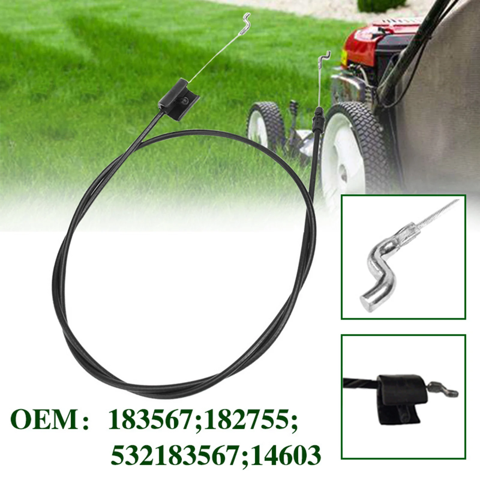 183567 532183567 Cavo Di Controllo Per Mtd/Bolens Weed Eater Tosaerba Yard Man Sostituisce 182755 14603 532182755