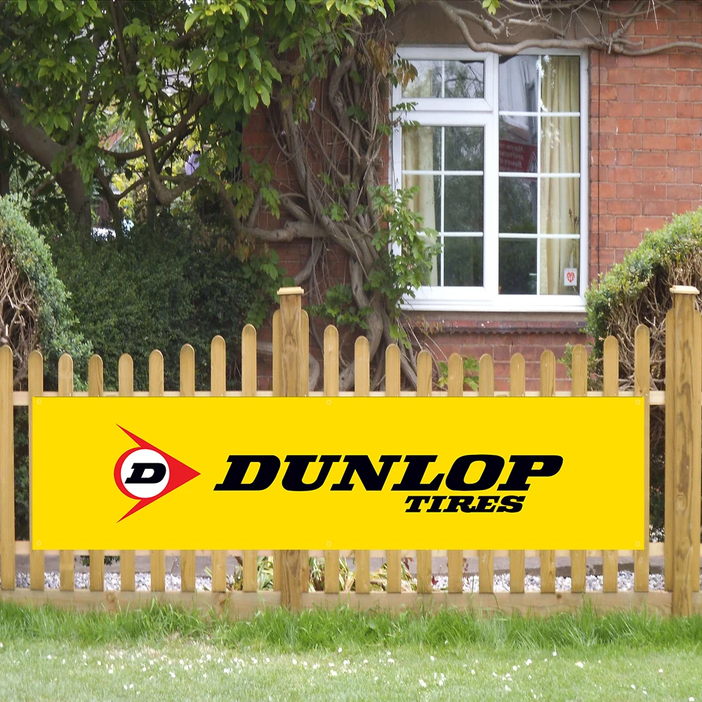 Johninbanner 60*240 Dunlop Car Banner Decorazione D'Interni Race Car Tapestry Flag