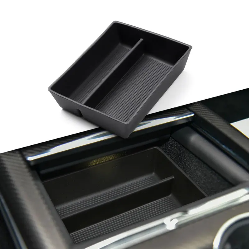 Per Tesla Model S Model X Plaid/Long Range 21 22 23 Scatola Portaoggetti Per Console Centrale In Gel Di Silice Vassoio Portaoggetti Per Console Centra